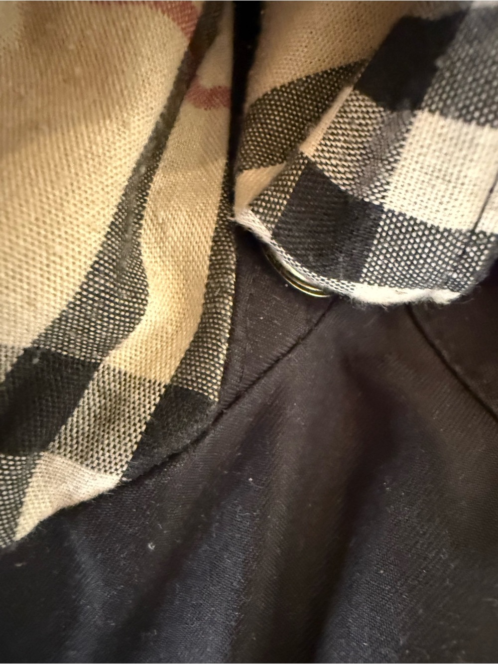 BURBERRY Nova check insulated removable lining hooded black raincoat size 8 - Picture 5 of 16